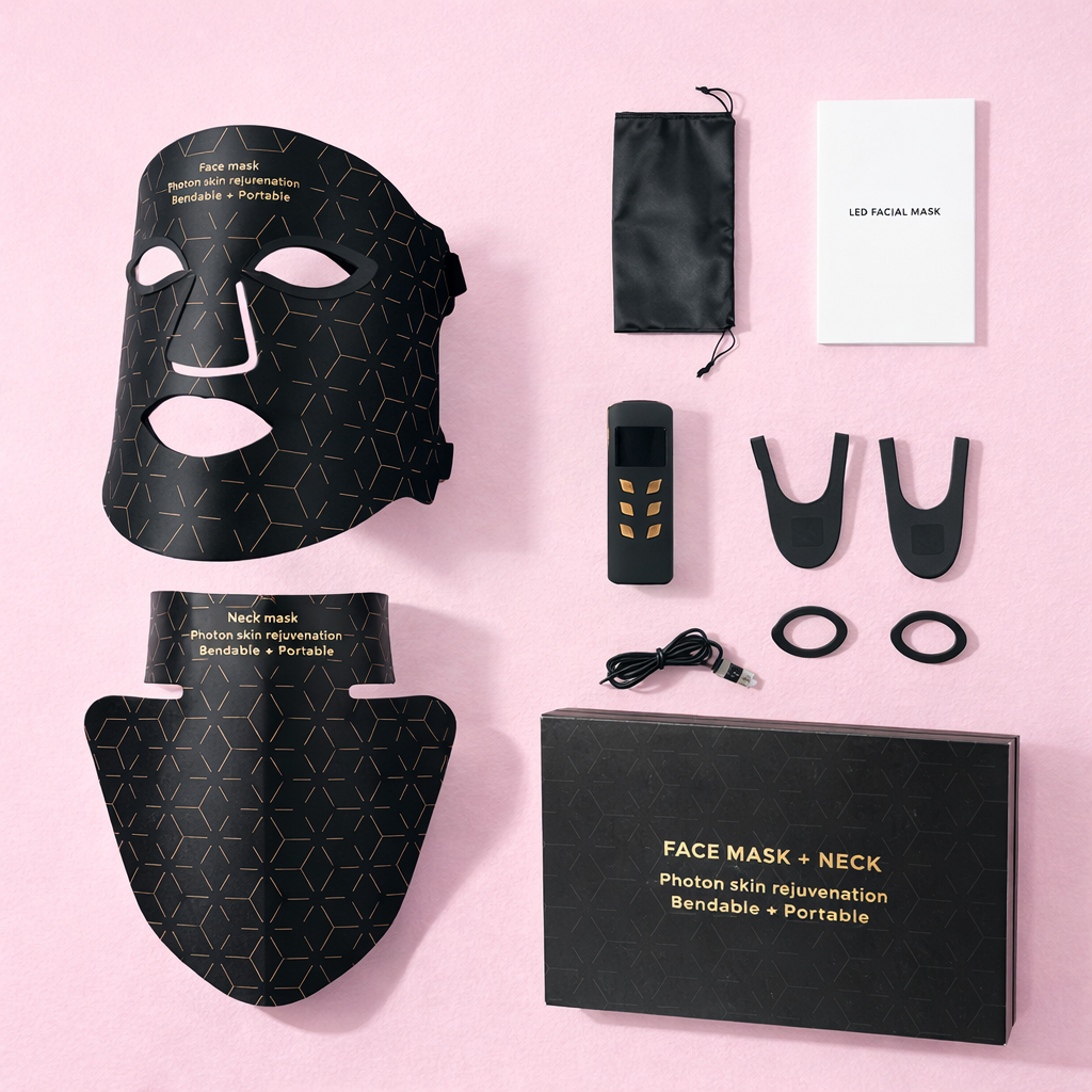 LED Face & Neck Mask – 240 LED Red Light Therapy Infrared Skin Rejuvenation Mask