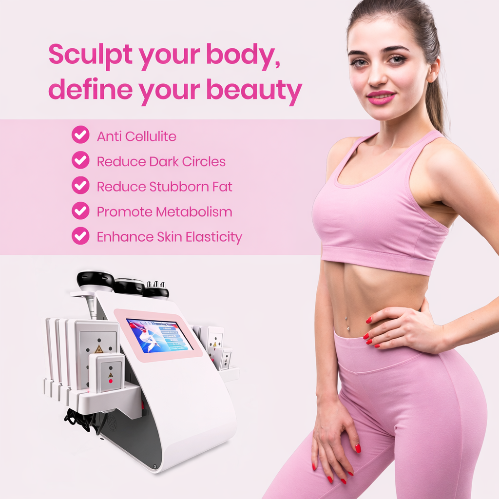 6-in-1 Ultrasonic Cavitation + RF Machine