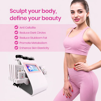 6-in-1 Ultrasonic Cavitation + RF Machine