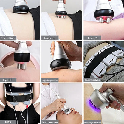 9-in-1 Ultrasonic Cavitation & RF Body Contouring Beauty Machine (80K Technology)