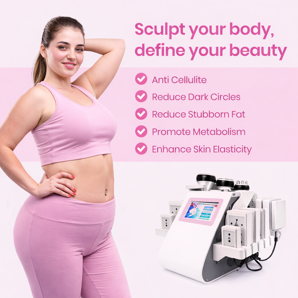 6-in-1 Ultrasonic Cavitation + RF Machine