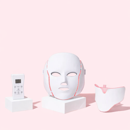 Red Light LED Face & Neck Mask – Anti-Aging Light Therapy Device for Wrinkles, Skin Firming & Rejuvenation