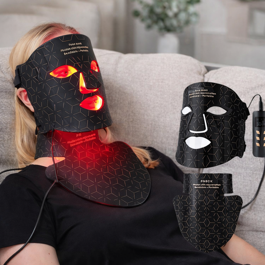 LED Face & Neck Mask – 240 LED Red Light Therapy Infrared Skin Rejuvenation Mask