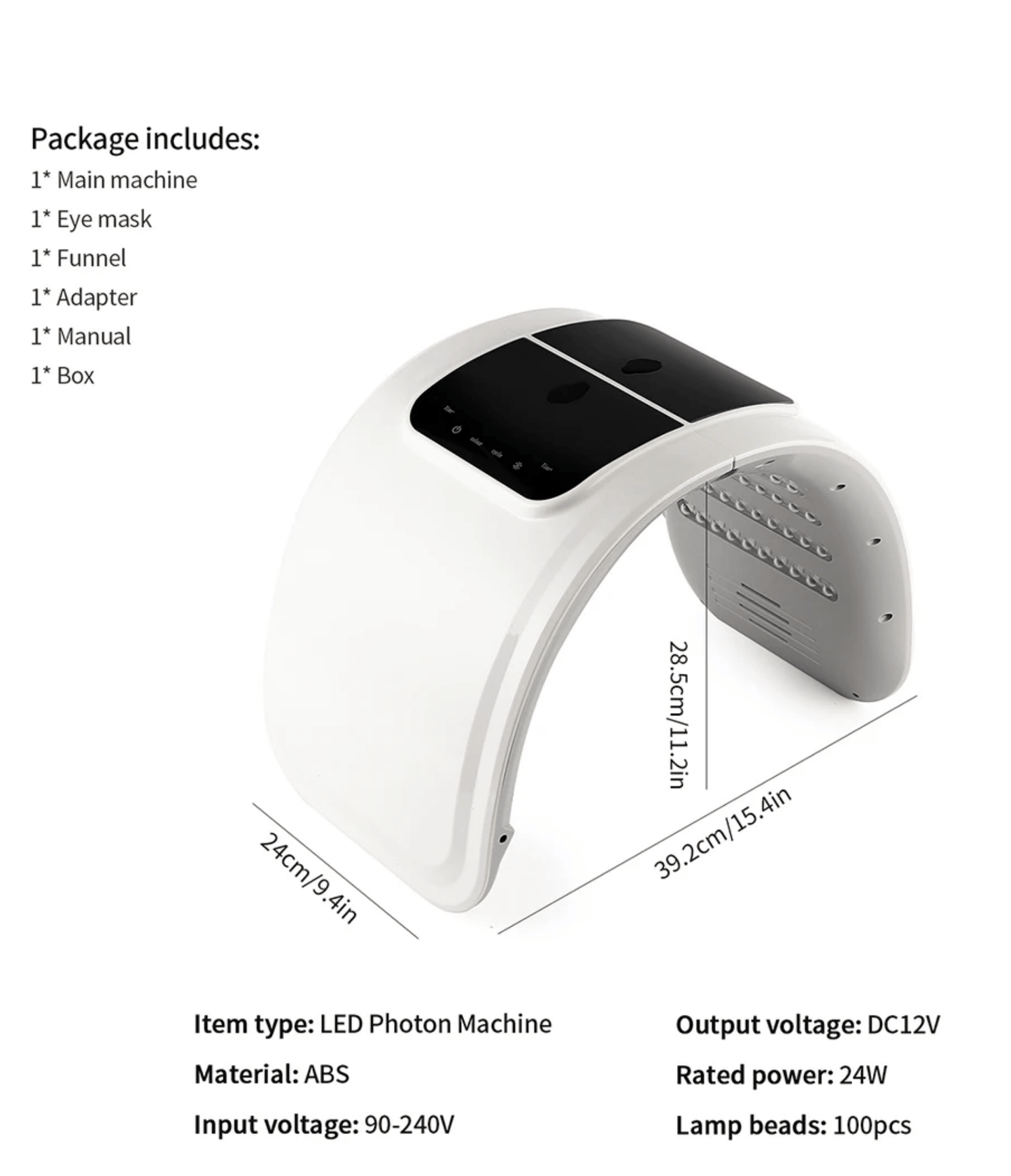 LED Hydrating light therapy mask
