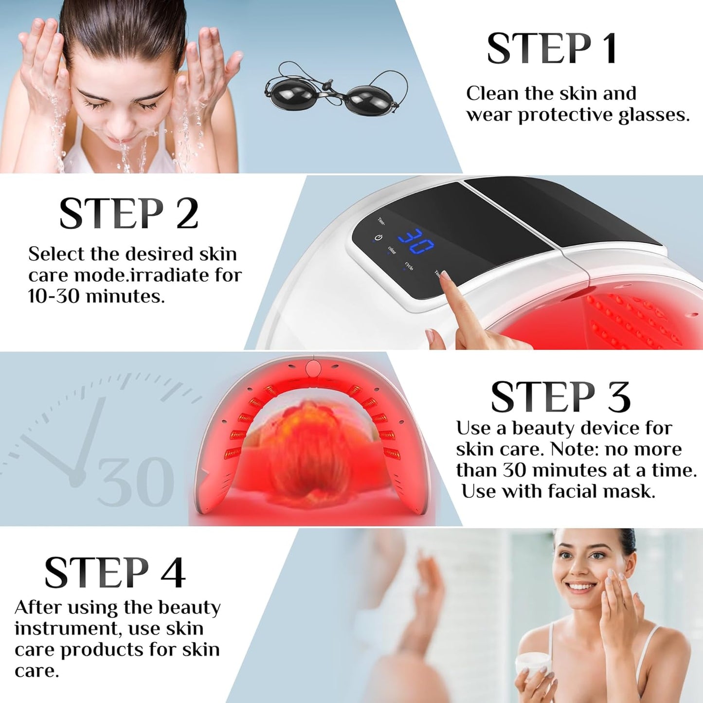 LED Hydrating light therapy mask