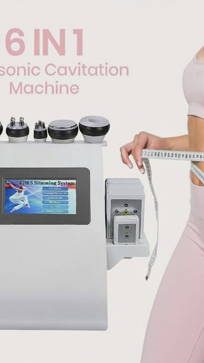 6-in-1 Ultrasonic Cavitation + RF Machine