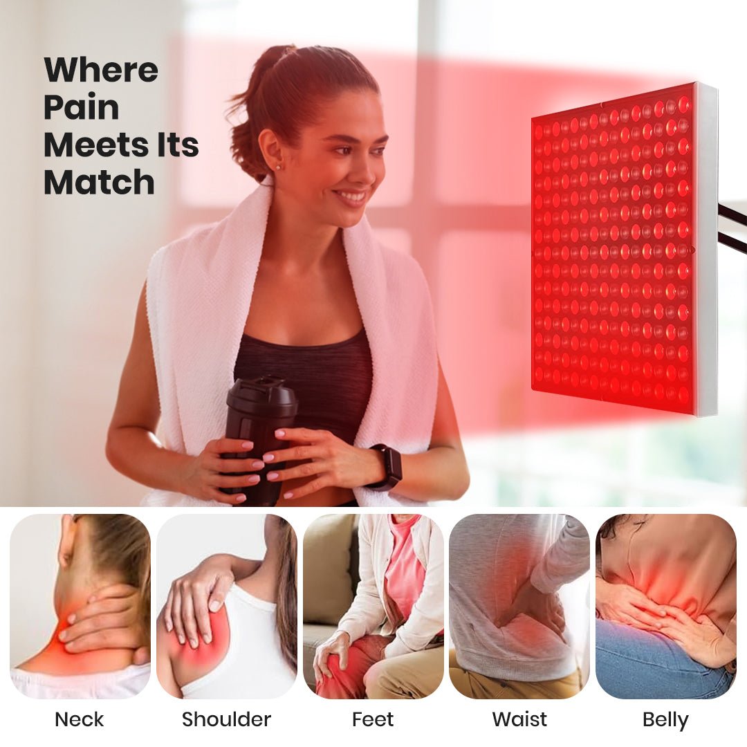 225 LED, 660nm Red + 850nm Infrared Light Therapy Lamp